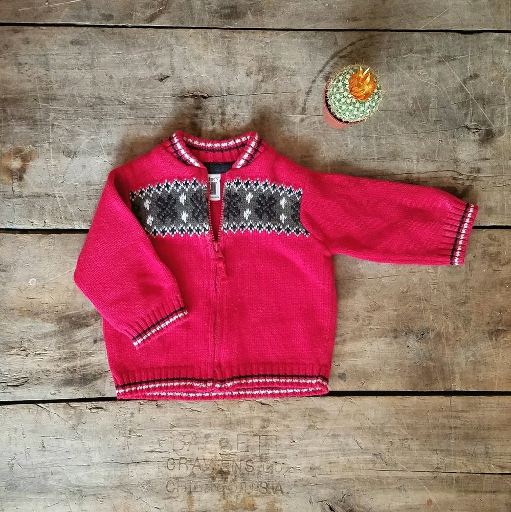 Carter's Baby Fair Isle Knit Sweater 3 Month